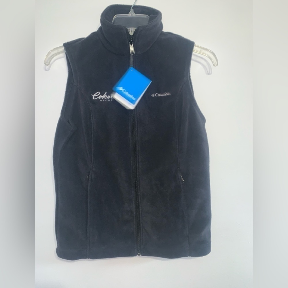NWT Women’s Benton springs black fleece work vest zipper Coker on front. Small